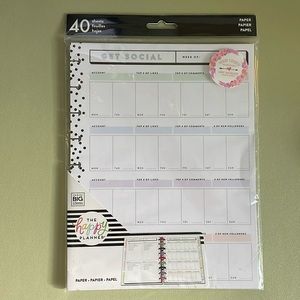 Happy Planner Social Media Filler Paper